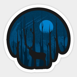 Night in the Forest Sticker